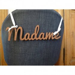 M et Mme - Mr and Mrs - Monsieur et Madame -  Décoration de chaises  pour les Mariés - Mariage.