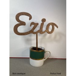 Cake Topper un Prénom, en bois