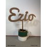 Cake Topper un Prénom, en bois
