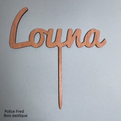 Cake Topper un Prénom, en bois