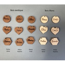 Marque VERRE  en bois gravé.