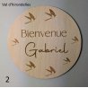 Carte de Bienvenue + nom du bébé / Vol d'hirondelles
