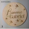 Carte de Bienvenue + nom du bébé / Vol d'hirondelles