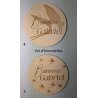 Carte de Bienvenue + nom du bébé / Vol d'hirondelles