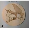 Carte de Bienvenue + nom du bébé / Vol d'hirondelles
