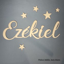 Grand Prénom en bois, police Adèle. à partir de :