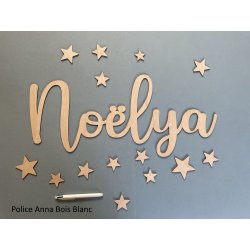 Grand Prénom en bois, police Anna. à partir de :