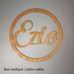 Couronne avec Un prénom, Bois