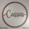 Couronne avec Un prénom, Bois