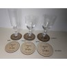 Sous Verre  2 personnalisations : nom des mariés et date du mariage (modèle Clem)