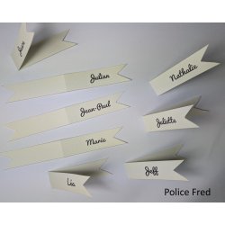 une Etiquette pour plan de table suspendu