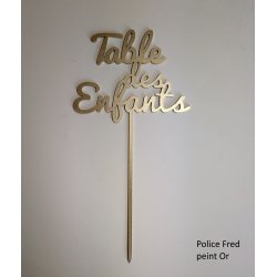Nom de Table des Mariés ou Enfants, de Couleur, sur Pic