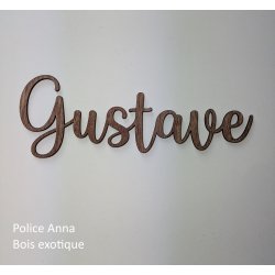 Grand Prénom en bois, police Anna. à partir de :