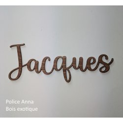 Grand Prénom en bois, police Anna. à partir de :