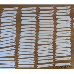 une Etiquette pour plan de table suspendu