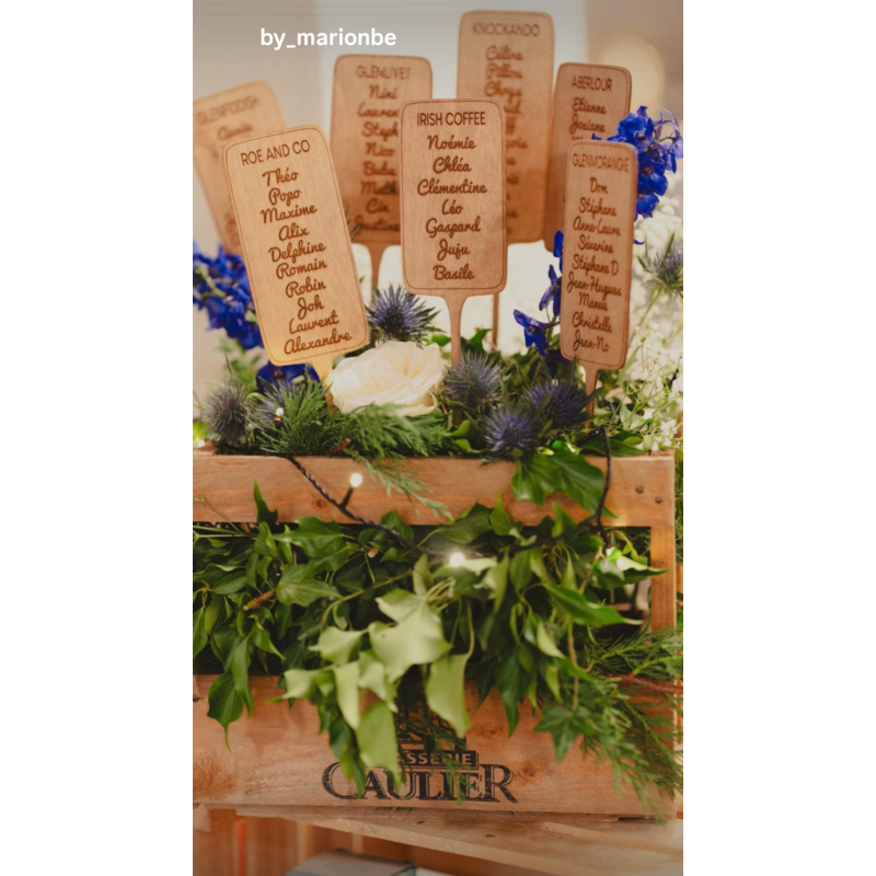 Etiquette de potager pour plan de table