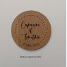 Sous Verre 3 personnalisations : nom des mariés, date du mariage et prénom de l'invité (modèle Clem)