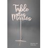 Nom de Table des Mariés ou Enfants, en Plexiglass transparent ou de couleur, sur pic ou support