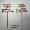 Nom de Table des Mariés ou Enfants, en Bois, sur pic ou support