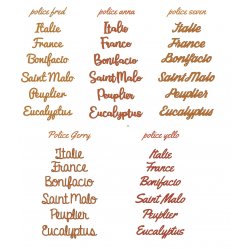 Nom de Table des Mariés ou Enfants, en Bois, sur pic ou support