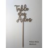 Nom de Table des Mariés ou Enfants, en Bois, sur pic ou support