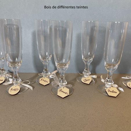 Marque VERRE à lien , en bois gravé.