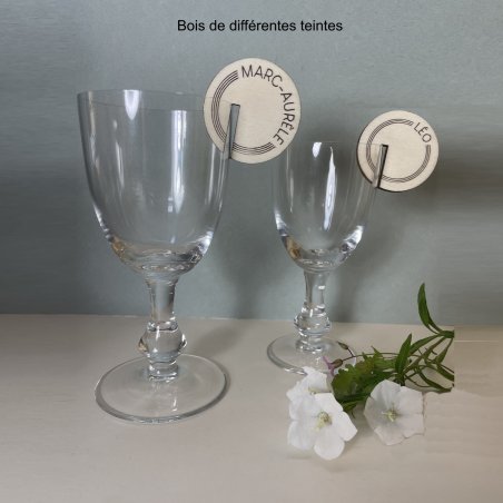 Marque VERRE Ligne et Pointillé en bois gravé.