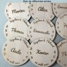 Sous Verre 3 personnalisations : nom des mariés, date du mariage et prénom de l'invité (modèle Thib)