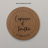 Sous Verre  bois 2 personnalisations : nom des mariés et date du mariage (modèle Clem)