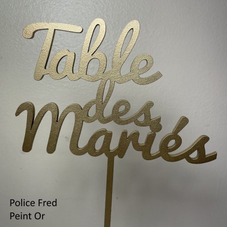Nom de Table des Mariés ou Enfants, en Bois peint