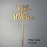 Nom de Table des Mariés ou Enfants, en Bois peint, sur pic ou support