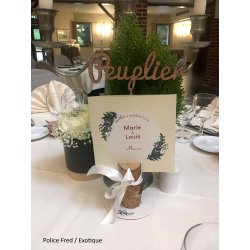 Nom de table Personnalisé, en Bois, sur pic ou support