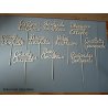 Nom de table Personnalisé, en Bois, sur pic ou support