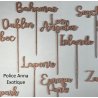 Nom de table Personnalisé, en Bois, sur pic ou support
