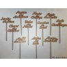 Nom de table Personnalisé, en Bois, sur pic ou support