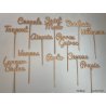 Nom de table Personnalisé, en Bois, sur pic ou support