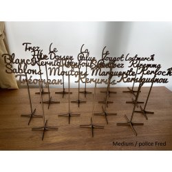 Nom de table Personnalisé, en Bois, sur pic ou support