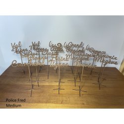 Nom de table Personnalisé, en Bois, sur pic ou support