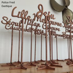 Nom de table Personnalisé, en Bois, sur pic ou support