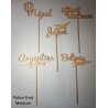 Nom de table Personnalisé avec un Avion, en Bois