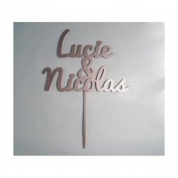 Cake Topper Mariage, peint...