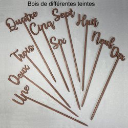 Numéro en Lettres, en bois,...