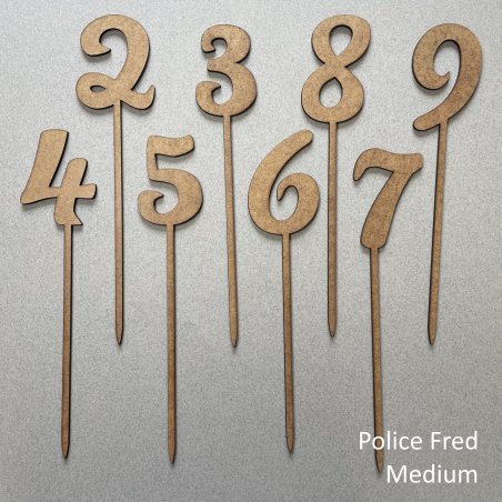 Numéro en Chiffre, en bois, sur pic ou sur socle