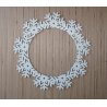 Couronne de Noël , Couronne de Flocons , Joyeux Noël, en bois