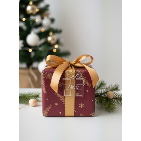 Etiquette cadeau personnalisée en plexiglas