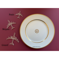 Avion, Marque Place en plexiglas gravé.