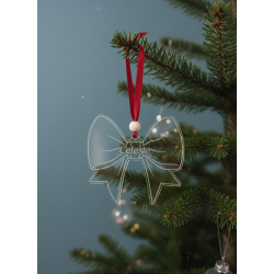 Nœud, Boule  personnalisée décoration du sapin de Noël plexiglas transparent