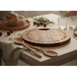 Les prénoms de votre Famille, Planche en Acacia gravée
