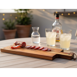 Ricard & Sauciflard  "Votre prénom" and co ,  Planche en Acacia