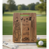 Planche en Acacia personnalisée - Cadeau Papa / Papy - Golf